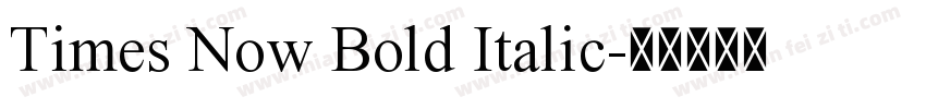 Times Now Bold Italic字体转换